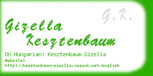 gizella kesztenbaum business card